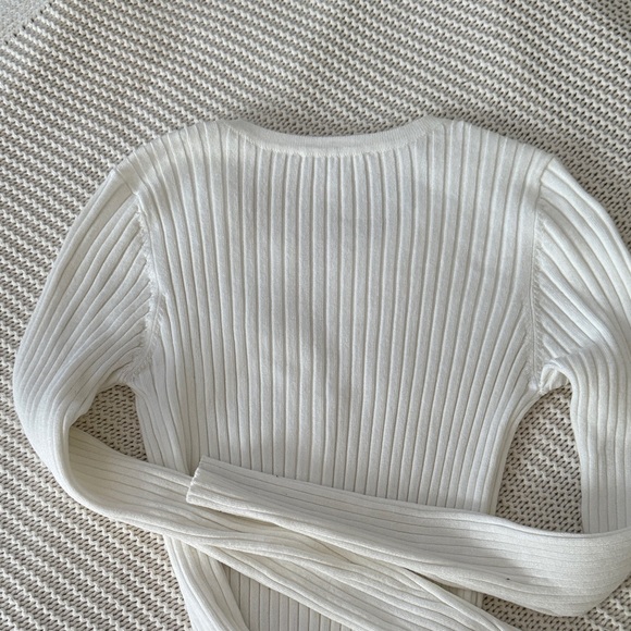 Steve Madden Ivory Ribbed Women's Sweater Dress - Picture 6 of 6